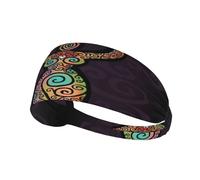 The Triple Moon Goddess Wiccan Pentagram Symbol Hairband, Unisex Elastic Headband, Moisture Wicking Headband For Sports, Running, Yoga.