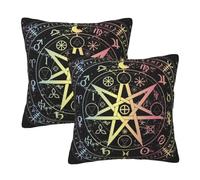The Triple Moon Goddess Wiccan Pentagram Symbol Set Of 2 Cushion Cover Fashion Pillowcase Luxury Cushion Case For Bedroom Sofa Chair Garden 45X45Cm