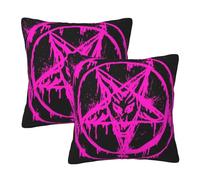 The Triple Moon Goddess Wiccan Pentagram Symbol Set Of 2 Cushion Cover Soft Cushion Case Funky Pillowcase For Housewarming Gift Garden Car Decor 45X45Cm