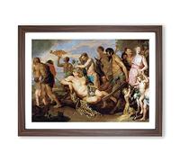 The Triumph Of Bacchus By Peter Paul Rubens Classic Painting Framed Print | A3 Walnut Framed Wall Art | Ready to Hang | Classic Historical Picture | Living Room Bedroom Lounge Office