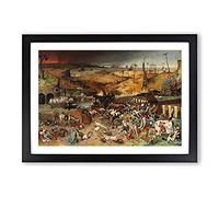 The Triumph of Death by Pieter Bruegel The Elder Framed Print | A2 Black Framed Wall Art | Ready to Hang | Modern Nature Picture | Living Room Bedroom Lounge Office