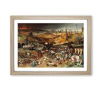 The Triumph of Death by Pieter Bruegel The Elder Framed Print | A2 Oak Framed Wall Art | Ready to Hang | Modern Nature Picture | Living Room Bedroom Lounge Office