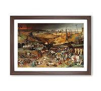 The Triumph of Death by Pieter Bruegel The Elder Framed Print | A2 Walnut Framed Wall Art | Ready to Hang | Modern Nature Picture | Living Room Bedroom Lounge Office