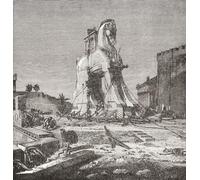 The Trojan Horse. An incident in the Trojan War written by Homer and Virgil. Pretending to have retired their besieging army, the Greeks left a huge wooden horse full of warriors. Thinking it is a