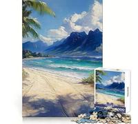 The Tropical Ocean Island Jigsaw Puzzles for Adults1000 Pieces Think Smart Toy Family Bond Accurate Cut Seasonal Gift (50x75cm)