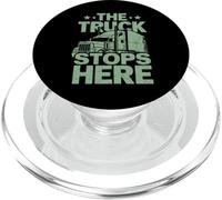 The Truck Stops Here Semi Truck PopSockets PopGrip for MagSafe