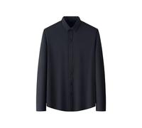 The True Tailor Company Stretch Non-Iron Anti-Wrinkle Shirt Stain-Resistant Stretch Non-Iron Slim Fit Business Casual Button Down Shirt for Men Black
