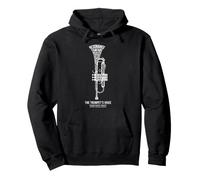 The Trumpet's Voice Musician's Craft Typographic Art Poster Pullover Hoodie