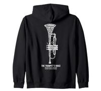 The Trumpet's Voice Musician's Craft Typographic Art Poster Zip Hoodie