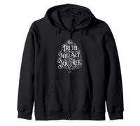 The Truth Will Set You Free | John 8:32 Bible Faith Zip Hoodie