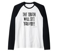 The Truth Will Set You Free John 8:32 Bible Freedom Faith Raglan Baseball Tee