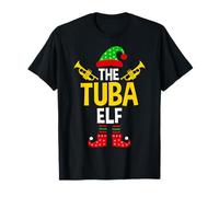 The Tuba Elf Xmas - Funny Brass Tuba Player Christmas T-Shirt