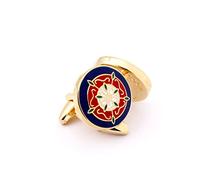 The Tudor Rose Cufflink, 17, Stainless Steel, no gemstone