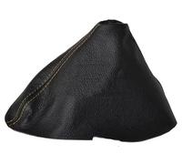 The Tuning-Shop compatible with Gear Gaiter for Renault Kangoo 2 MK2 II 2008-2019 Black Genuine Italian Leather Beige Stitching