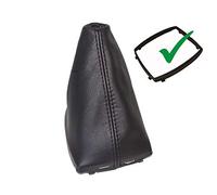 The Tuning-Shop for Ford C-max FL 2007-10 5 Speed Gear Stick Gaiter with Plastic Frame Black Genuine Leather
