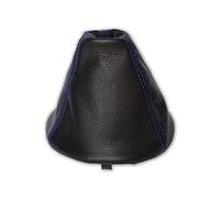 The Tuning-Shop Gear Gaiter Compatible with Fiat 500 500C Leather Various Stitching Colour Available (Leather Blue Stitch)