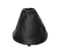 The Tuning-Shop Gear Gaiter Compatible with Fiat 500 500C Leather Various Stitching Colour Available (Leather Grey Stitch)