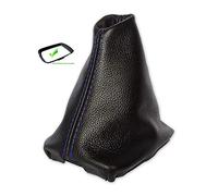 The Tuning-Shop Gear Gaiter + Frame Compatible with Volvo C30 C70 S40 V50 Leather Blue Stitching