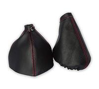 The Tuning-Shop Ltd Gear Handbrake Gaiter Compatible with Alfa Romeo 159 Leather Red Stitching