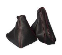 The Tuning-Shop Ltd Gear Handbrake Gaiter Compatible with Vauxhall Opel Astra H Leather Various Stitching Colour Available (Red Stitch)