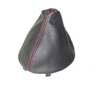The Tuning-Shop Ltd Gear Stick Gaiter + Plastic Frame Black Leather Red Stitching