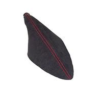 The Tuning-Shop Ltd Handbrake Gaiter Black Suede Red Stitching