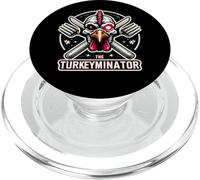 The Turkeyminator Funny Thanksgiving Turkey Dinner Joke Pun PopSockets PopGrip for MagSafe