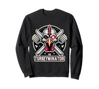 The Turkeyminator Funny Thanksgiving Turkey Dinner Joke Pun Sweatshirt