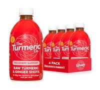 The Turmeric Co. Extra Strong Recovery Ginger & Turmeric Shots | Extra Strong Muscle and Joint Support | Natural Vegan Cold-Pressed Ingredients | Month Supply 4x420ml Dosing Bottles | No Added Sugar