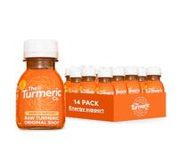 The Turmeric Co. Fresh Turmeric Shots | 14 Shots | Daily Health & Boost Immunity | Joint Support | Natural Vegan Cold-Pressed Ingredients | No Preservatives | No Added Sugar