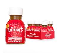 The Turmeric Co Ginger and Turmeric Shots for Immunity (7×60ml) | High Strength Turmeric and Ginger Shot Bottles | Antioxidant & Energy Booster | Vegan & Gluten-Free | No Added Sugar | 7-Day Supply