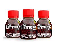 The Turmeric Co Raw Turmeric & Xtra Ginger Shot Box - 28x60ml Fresh Raw Pressed Ingredients, Extra Immune System Booster, Natural Energy Drink, No Added Sugars, Created by Premier League Footballer