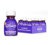 The Turmeric Co. Turmeric and Beetroot Shots | 14 Shots | Workout Performance Support & Natural Energy | Vegan Cold-Pressed Ingredients | No Preservatives | No Added Sugar
