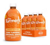 The Turmeric Co. Turmeric Shots Original Flavour 4x420ml - Fresh Cold-Pressed Ingredients, Natural Energy, No Added Sugar, Vegan, Created by Premier League Footballer