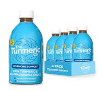 The Turmeric Co. Turmeric Shots with Ashwagandha 4x420ml - Fresh Cold-Pressed Ingredients, Natural Energy, No Added Sugar, Vegan, Created by Premier League Footballer