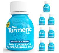 The Turmeric Co Turmeric Shots with Ashwagandha 7×60ml | Antioxidant Defence & Hormone Support Shot Bottles | Vegan, Gluten Free, No Added Sugar | 7-Day Supply