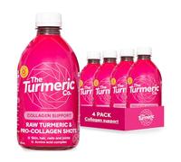 The Turmeric Co. Turmeric Shots with Collagen 4x420ml - Fresh Cold-Pressed Ingredients, Natural Energy, No Added Sugar, Vegan, Created by Premier League Footballer