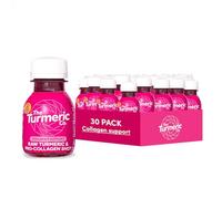 The Turmeric Co Turmeric Shots with Collagen for Skin, Joints & Energy (30×60ml) | Includes High Strength Ginger and Turmeric Shots | Anti-Fatigue & Nail Support | No Added Sugar | 30-Day Supply