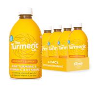 The Turmeric Co. Turmeric Shots with Vitamin C 4x420ml - Fresh Cold-Pressed Ingredients, Natural Energy, No Added Sugar, Vegan, Created by Premier League Footballer