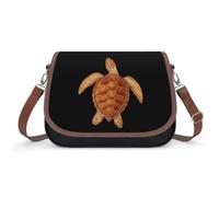 The Turtle with Golden Leather Crossbody Bags for Women
