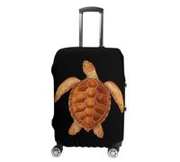 The Turtle with Golden Luggage Cover for Suitcases L