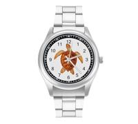 The Turtle with Golden Men's Stainless Steel Quartz Watch