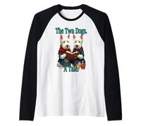 The Twa Dogs. A Tale. Burns Read By Scottish Westies Raglan Baseball Tee