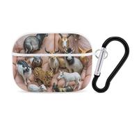 The Twelve Chinese Zodiac Signs AirPod Pro Case, Anti Scratch Hard PC Cover with Keychain, AirPod Pro 2nd/1st Case Accessories for Women Men, White-Style