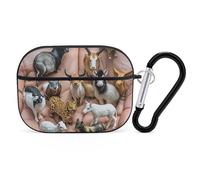 The Twelve Chinese Zodiac Signs AirPod Pro Case, Anti Scratch Hard PC Cover with Keychain, AirPod Pro 2nd/1st Case Accessories for Women Men, Black-Style