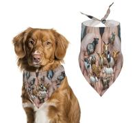 The Twelve Chinese Zodiac Signs Dog Bandanas for Feeding Grooming, Triangle Pet Bibs Washable Pets Scarf for Cats & Dogs