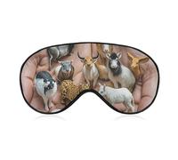 The Twelve Chinese Zodiac Signs Eye Mask for Women & Men, Breathable & Adjustable Eye Cover, Ultra Soft Sleep Mask, Lightweight Travel Blindfold for Airplane, Nap, Night Sleeping
