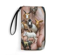 The Twelve Chinese Zodiac Signs Wallet, Long PU Leather Wallet with Wrist Strap, Large Capacity & Multi Card Holder Wallets