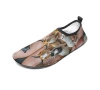 The Twelve Chinese Zodiac Signs Water Shoes for Men Women, Lightweight Stretch Swim Shoes with Anti-Slip Rubber Sole, Quick-Dry Aqua Socks for Pool, Beach, Surfing, Style, 4 Women/4 Men