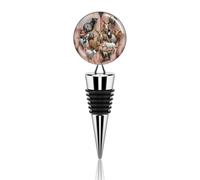 The Twelve Chinese Zodiac Signs Wine Stoppers, Decorative Zinc Alloy Wine Bottle Stopper, Reusable Silicone Cork for Red/White Wine Bottles - Standard Size
